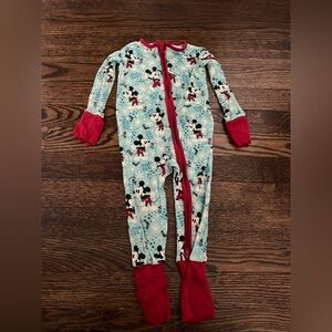 Little Sleepies Mickey Christmas Zippy Size 6-12 months